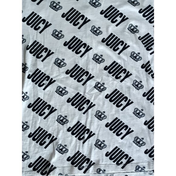 Juicy Couture Womens Size Large T Shirt All Over Print Logo Long Sleeve - Picture 6 of 6